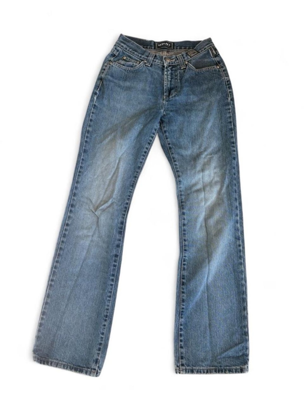 Versace Women's Light Blue Boot-Cut Jeans